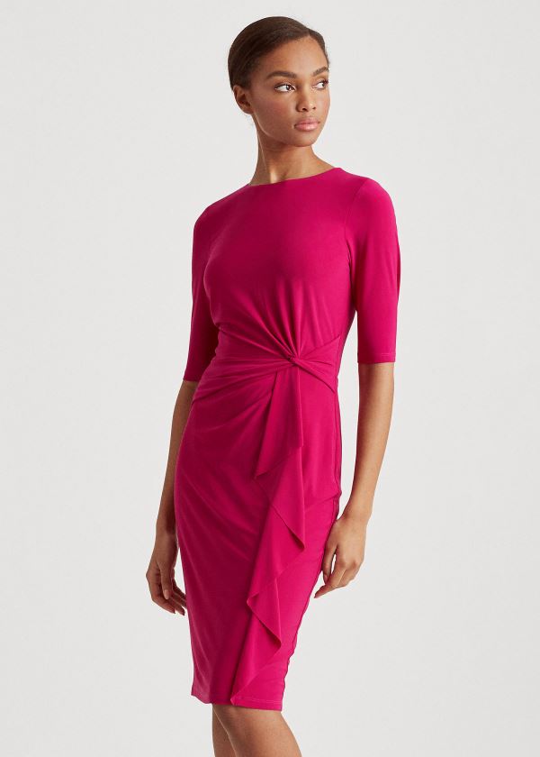 Women's Ralph Lauren Twisted-Knot Jersey Dresses | 394625ZUF